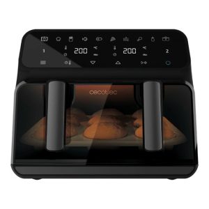 **سرخ‌کن بدون روغن دوقلو Cecofry Advance 9000 Window (کد 4986)** با ظرفیت ۹ لیتر، مجهز به **پارتیشن متحرک** 🔄، **کنترل دمای دوگانه** 🌡️ و **پنجره شفاف** 🔍 است.   فناوری **PerfectCook** 🔥 پخت سالم، سریع و یکنواخت را تضمین می‌کند. ✅🍟