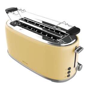 **توستر نان Toast&Taste 1600 Retro Double Beige**   🍞 **2 شکاف عریض و بلند** برای تهیه 4 برش تست به طور همزمان | 🔥 **بدنه استیل مقاوم** برای دوام و عملکرد بالا   🌟 **طراحی Retro شیک** با رنگ **بژ** برای هر آشپزخانه | ⚡ **عملکرد سریع و یکنواخت** برای تست نان‌های مختلف   **کد: 3233**